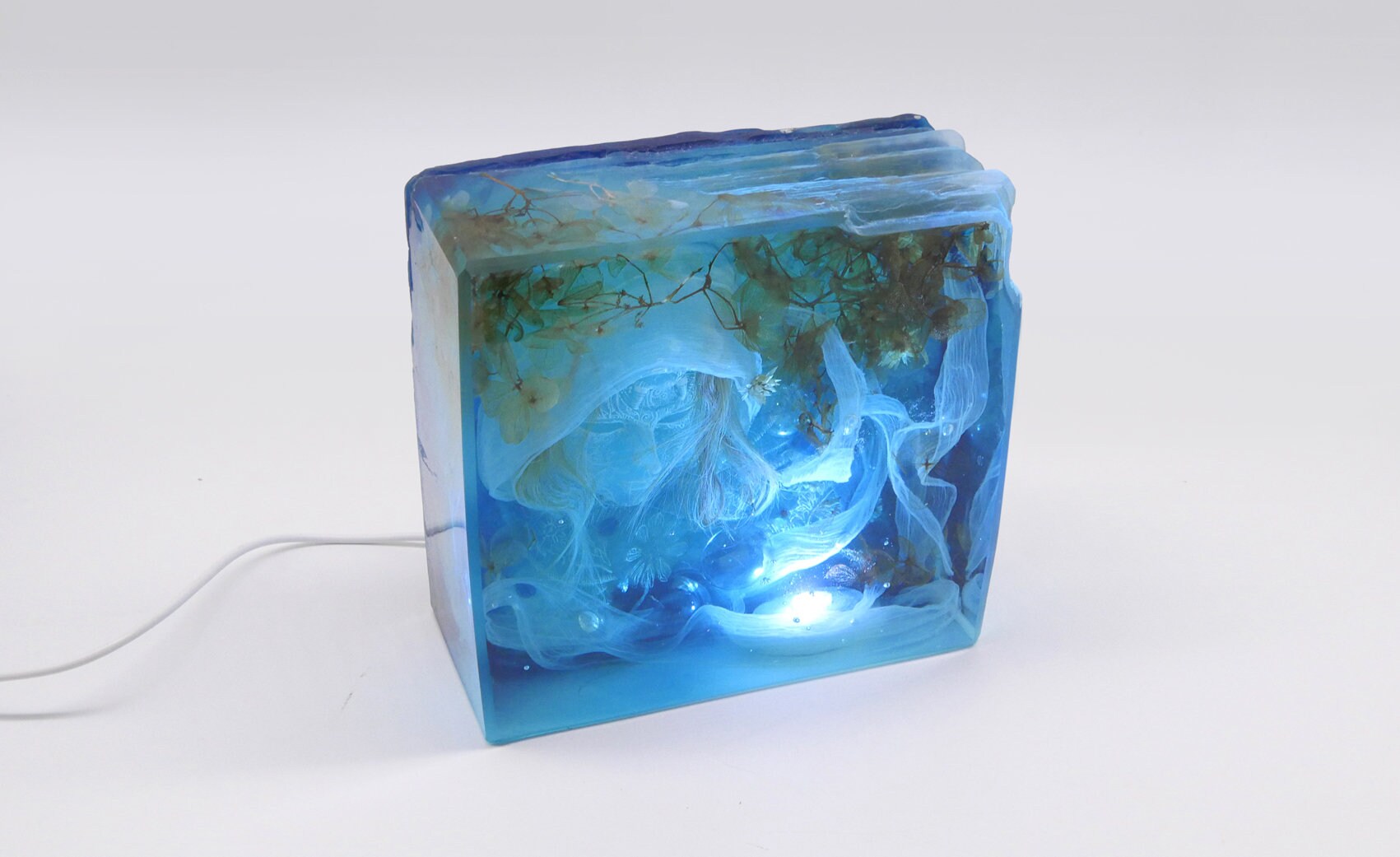 Decorative light Resin lamp Unique light Resin art Unique Etsy