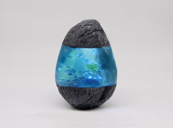 Resin Stone Flower Lamp: Handmade Night Light, Home Decor Art