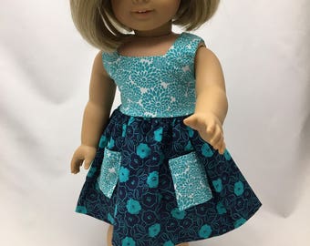 Doll Dress; Fits 18-inch dolls;  Homemade and ready to ship.