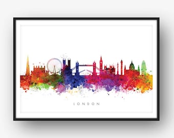 london watercolor etsy