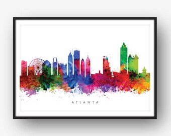 atlanta skyline etsy