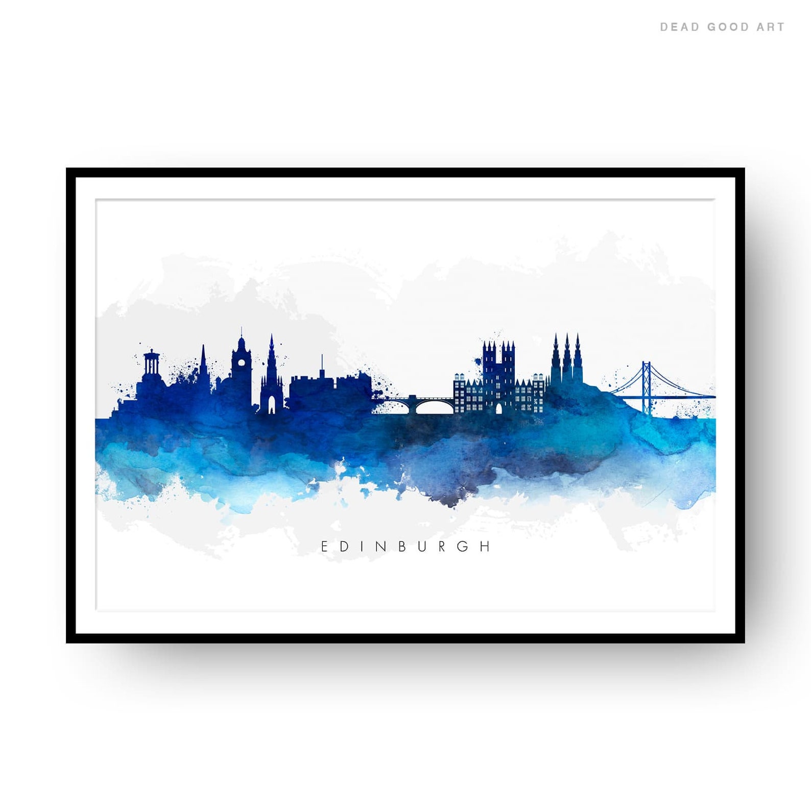 Edinburgh Print Edinburgh Skyline Edinburgh Scotland Office Etsy