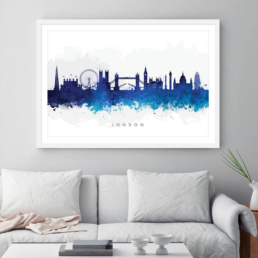 London Skyline London Cityscape England Art Print Wall Art | Etsy