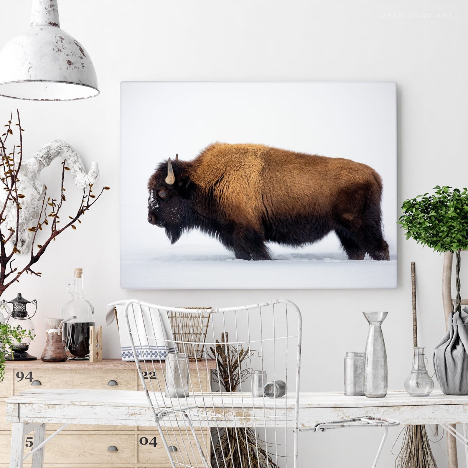 American Bison Wall Decor Buffalo Poster Wildlife Etsy