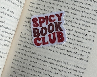 Spicy Book Club sticker | bookish, FBAA, ACOTAR, booktok, book gift, book girl, reader, fantasy, romantasy, kindle sticker, fourth wing, fae