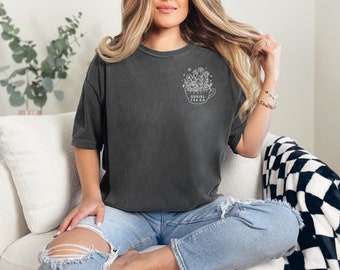 Suriel Tea Co. embroidered tshirt | book lover, reader, acotar, gift for book lover, booktok shirt, bookish gift, gift, fantasy, tee