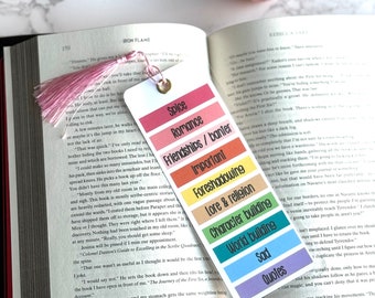 Annotation bookmark with matching sticky tabs | bookish, kit, acotar, fourth wing, gift, reader, gift for her, book gift