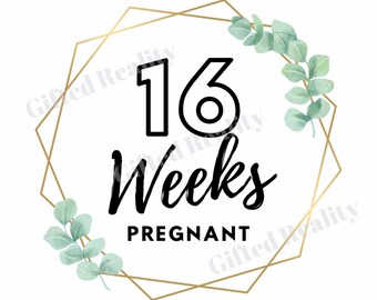 Pregnancy Progress Signs - geometric foliage | milestones, weeks pregnant, pregnancy photo prop, weekly photos