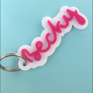 Love island inspired personalised keyring a great gift fans door sign xmas decoration