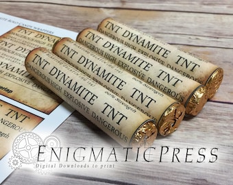 Dynamite TnT Rolo Wrappers DIY PDF, instant digital download home printable