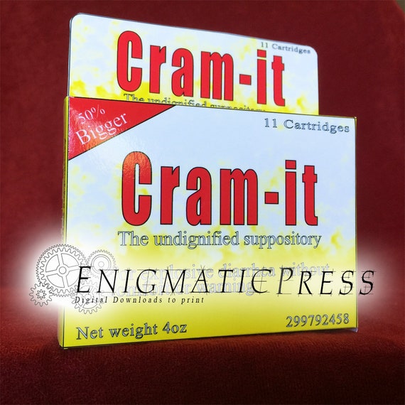 Cram It Fake Drug Medication Funny Gift Box Easy Diy Etsy