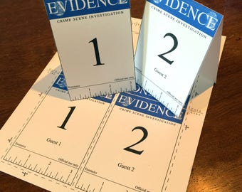 Crime scene, editable evidence, marker card set, investigation, detective theme, party decoration, pdf digital download, home printable