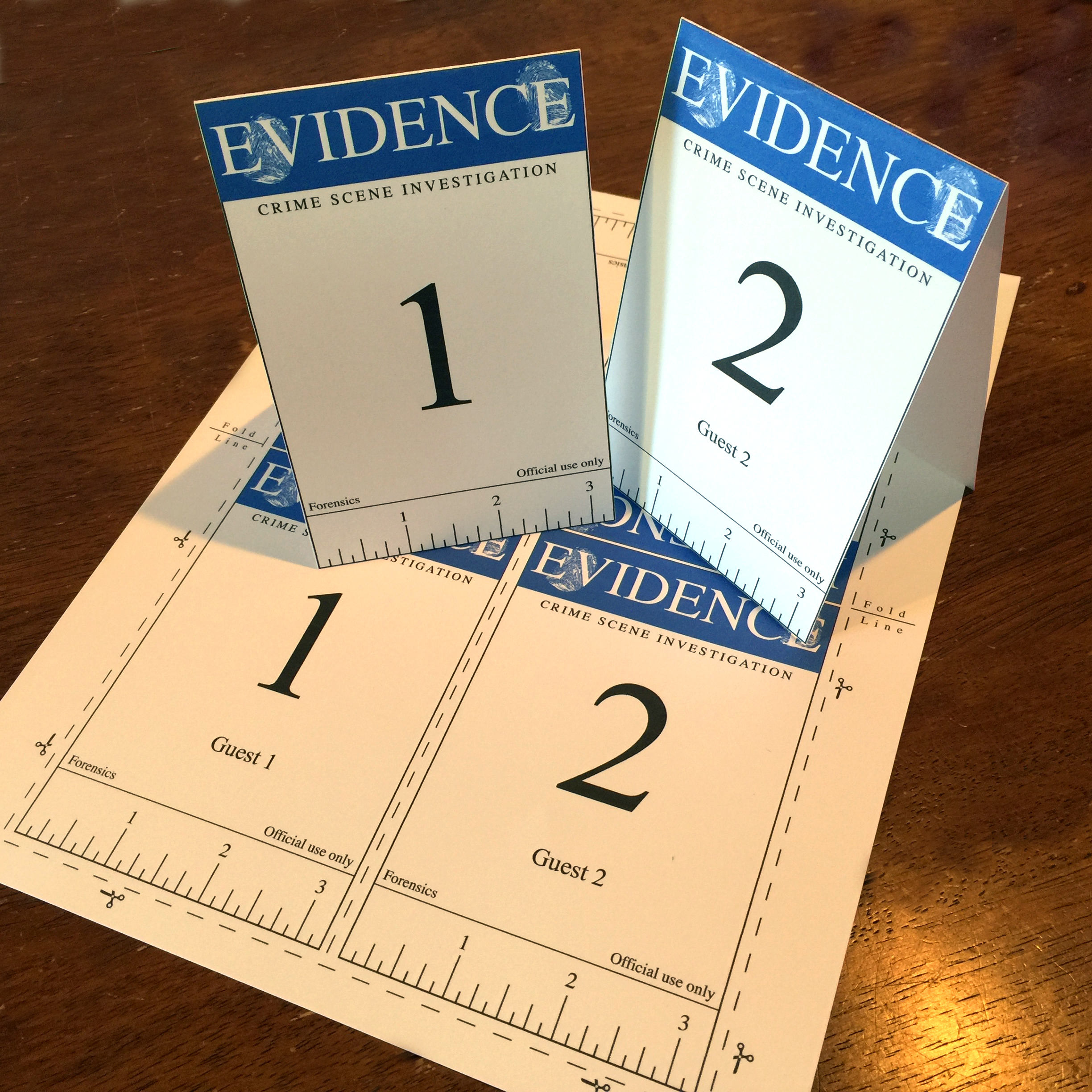 Crime Scene Editable Evidence Marker Card Set Etsy UK