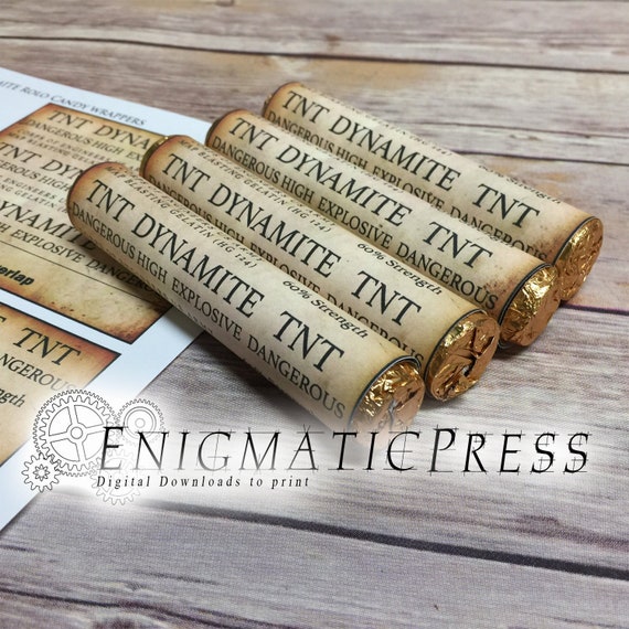 Dynamite Tnt Rolo Wrappers Diy Pdf Instant Digital Home Printable