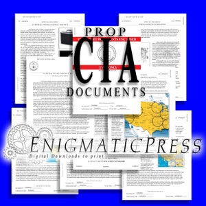 9. Gráficos de documentos de estilo CIA, películas, cosplay, bricolaje, para imprimir en casa, descarga digital, archivos PDF y JPG editables.