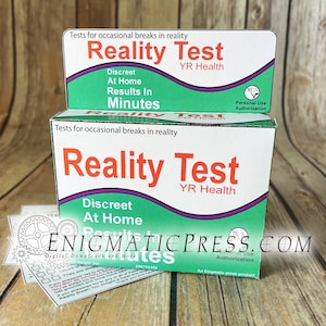 May include: A green and white box with the text "Reality Test" and "YR Health" on it. The box is labeled "Discreet At Home Results In Minutes".