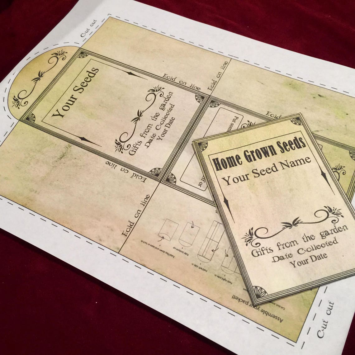 3 Easy Diy Seed Packet Envelopes Home Printable Editable Etsy Australia