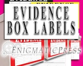 6, Prop, Police, Chain of Evidence Box Labels, Film, Cosplay, Escape Room, Diy, Home Printable, Digital Download, PDFs, files