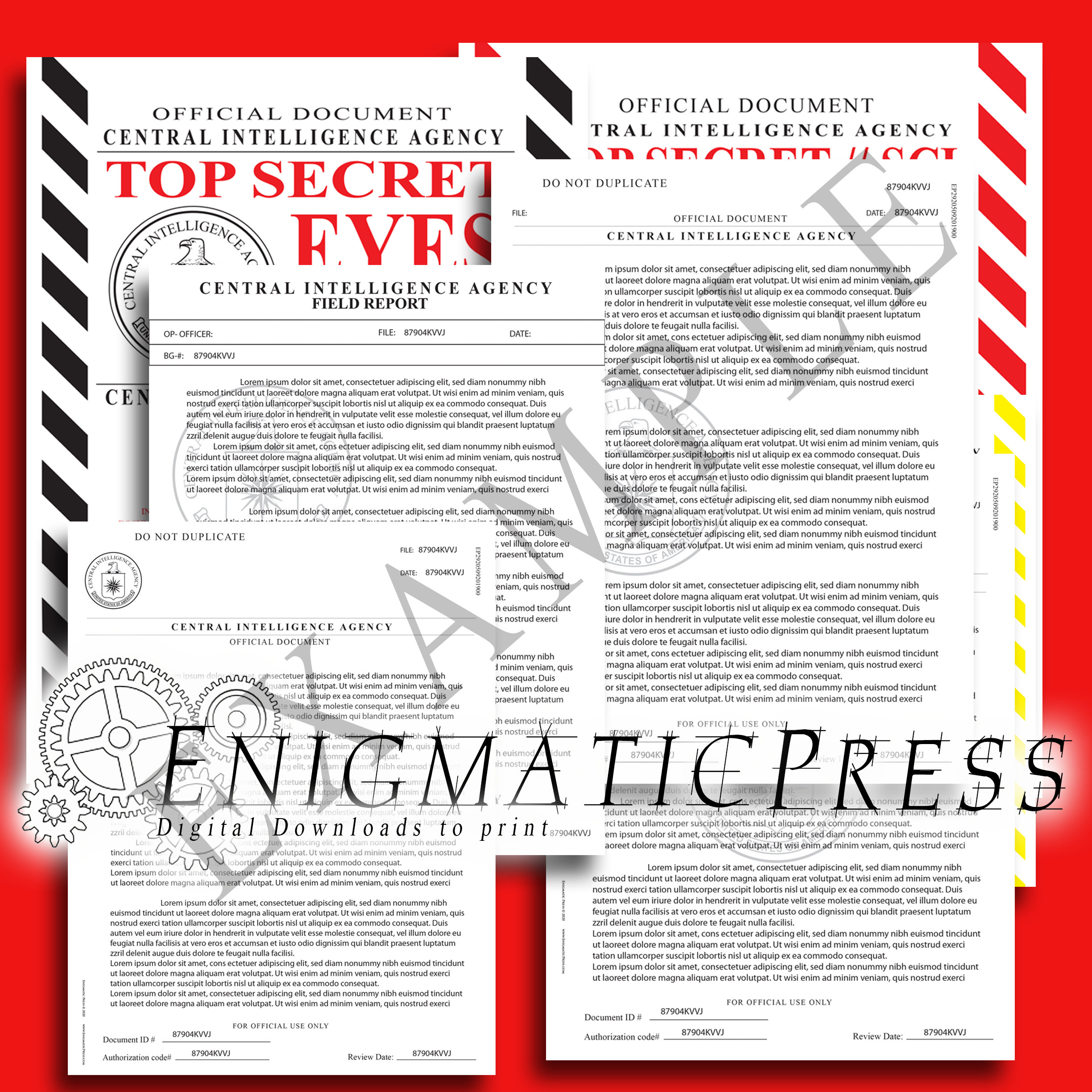 7, CIA Style Prop Top Secret, Documents, Film, Cosplay, Diy, Home ...