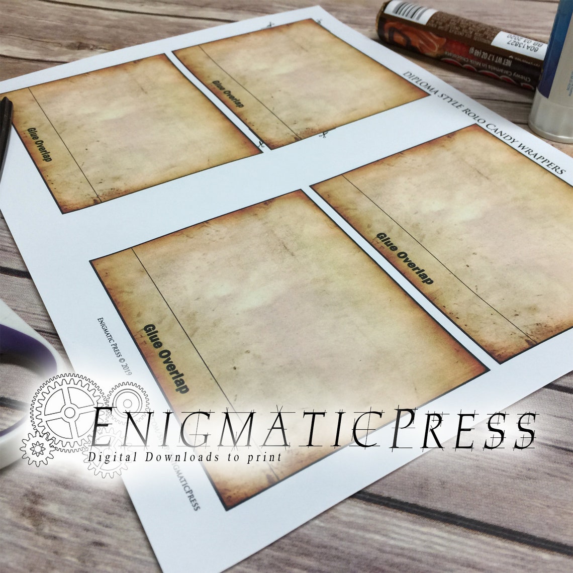 Editable Diploma Styles Rolo Wrapper Labels, Easy DIY PDF, Instant ...