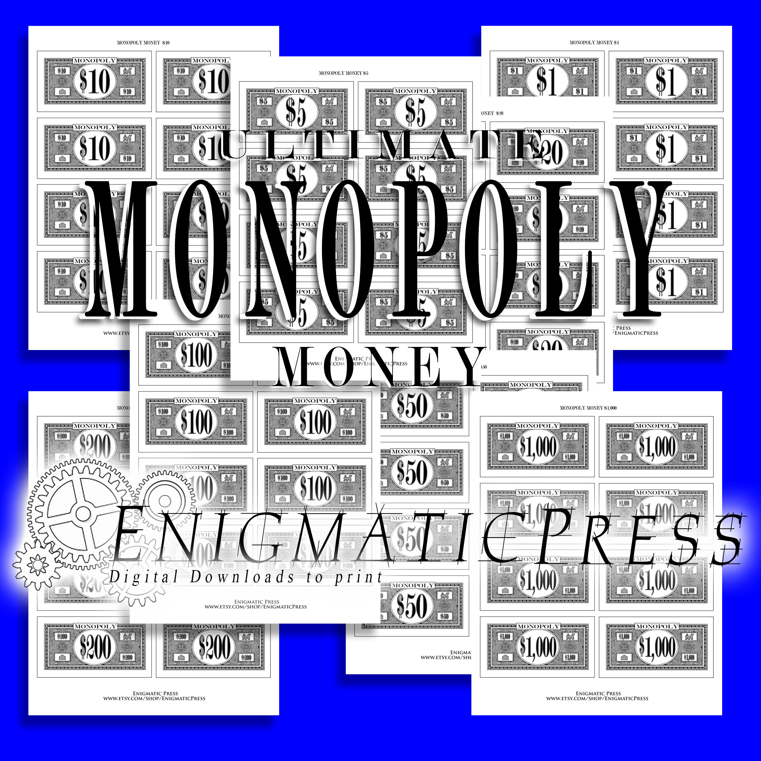 Monopoly Money Template Printable