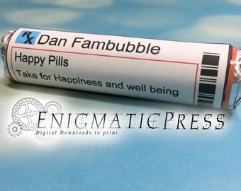 Editable pharmacy styles Lifesavers label stickers, easy DIY PDF, instant digital download home printable