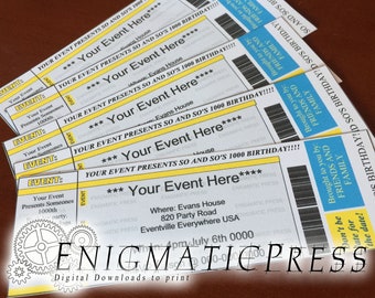 Custom Vip Pass Rock Concert Birthday Party Invitation Etsy France