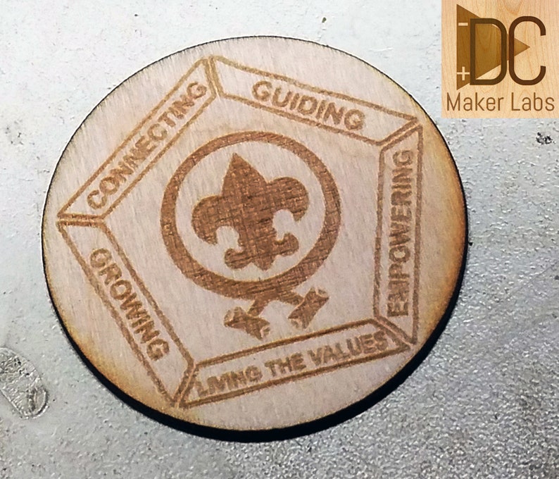 25x Custom Wooden Boy Scouts Wood Badge Coins Personalized Etsy