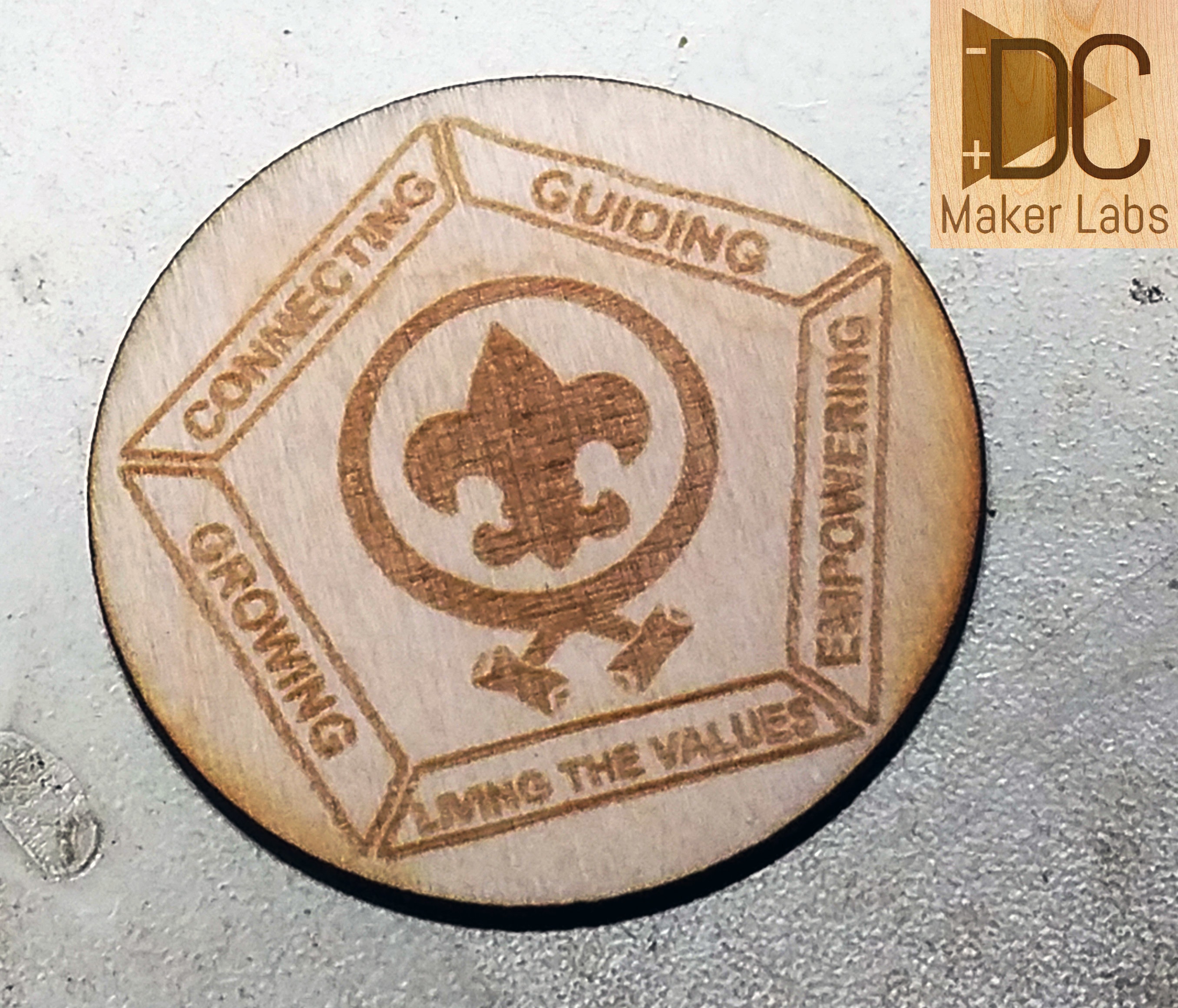 25x Custom Wooden Boy Scouts Wood Badge Coins Personalized Etsy