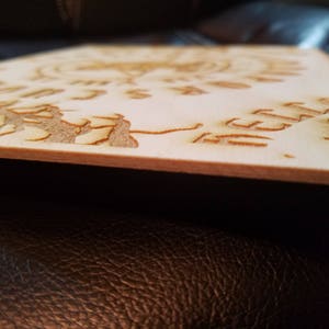 Wooden Ouija Board & Planchette w/ Baphomet and Pentagram 666 Satanism Talking Board Satan Occult Spirit Board Black Magick image 5