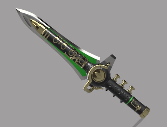 3d Digitale Dateien Green Ranger Dragon Dolch Machtige Etsy