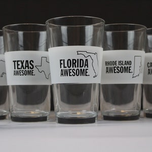 My State is Awesome Pint Glass All 50 States Available image 4