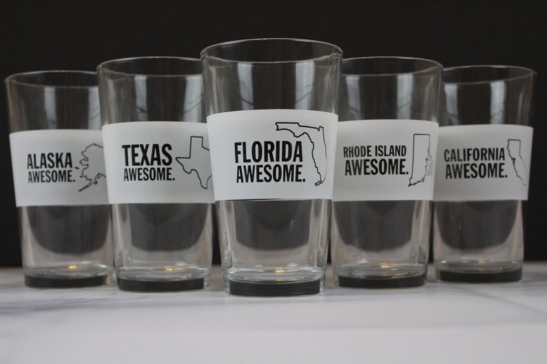 My State is Awesome Pint Glass All 50 States Available image 4