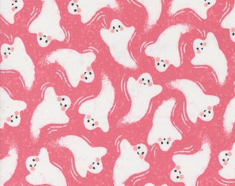 Hey Boo, Friendly Ghost, Love Potion Pink designed by Lella Boutique for Moda Fabrics, 5211-14, Fall, Halloween, Ghosts, Orange
