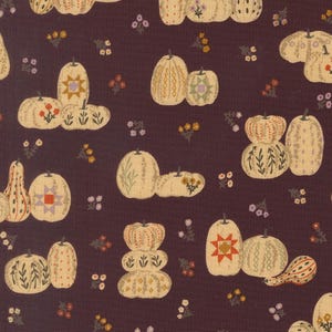 Windfall, Pumpkin Patch, Merlot designed by Fancy That Design House for Moda Fabrics, #45653-25, Fall, Pumpkins