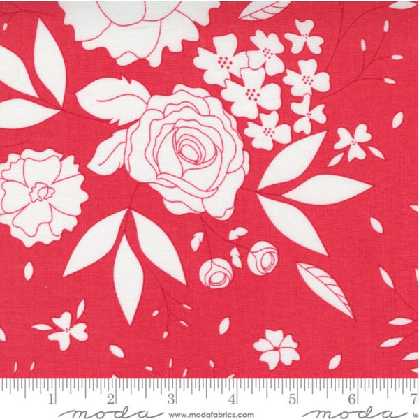 Beautiful Day, Wild Rose Floral, Pistachio, designed by Corey Yoder for Moda Fabrics, 29132-31, floral, spring fabric