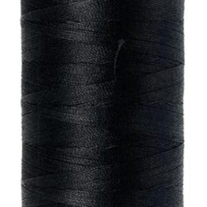 Mettler Silk Finish 100% Cotton Mercerized Thread, 50 wt. thread, Black, 9104-4000,  Mettler Cotton for Piecing - 500m(547yd)