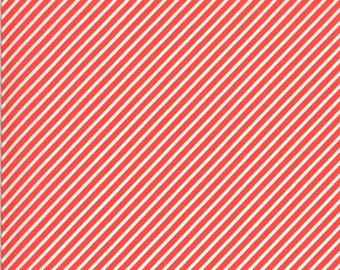 Happy Days, Stripe, Geranium by Sherri & Chelsi for Moda Fabrics, 37604-18, stripe