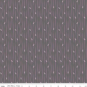 Ballerina Stripe, C6954 Gray, designed by the Riley Blake Designers for Riley Blake