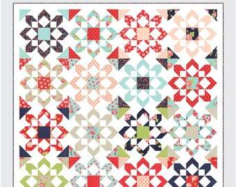 Fireworks Paper Quilt Pattern, designed by Camille Roskelley for Thimble Blossoms, TB155, 68" x 68", Fat Quarter Friendly