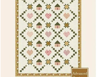 Cottage Home Quilt Kit using Evermore fabric by Sweetfire Road - 71" X 91"
