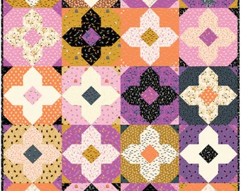 Geo Gems Quilt Kit with Tiny Frights fabric designed by Ruby Star Society for Moda Fabrics, Fat Quarter Friendly pattern.