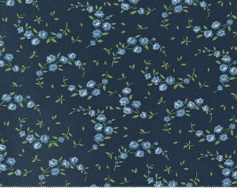 Shoreline, Summer Small Floral, Navy designed by Camille Roskelley for Moda Fabrics, 55308-14