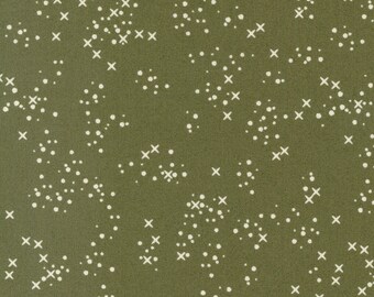 Dawn on the Prairie, Moss Shadow, Stitch Confetti Dots, designed by Fancy That Design House for Moda Fabrics, 45577-21
