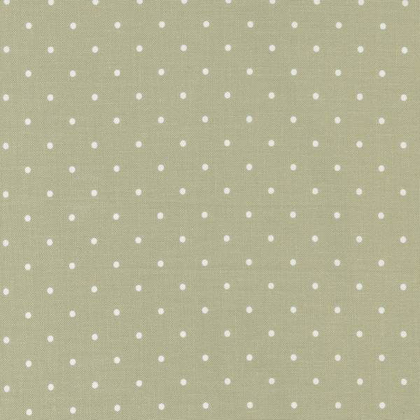 Christmas Eve Sage, Merry Dots, designed by Lella Boutique for Moda Fabrics, 5187-14, Holiday, Light Green