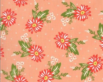 Happy Days, Carnation Peach by Sherri & Chelsi for Moda Fabrics, floral