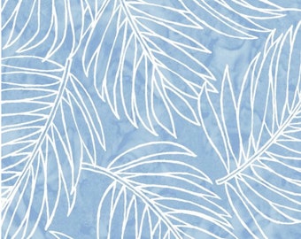 Turtle Bay - Palm Silhouettes, Light Blue designed by Sandy Brown from Maywood Studio Fabric, MAS9524-B, cotton fabric
