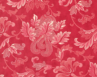 Collections for a Cause, Etchings, Red, Friendly Flourish Damask  designed by Howard Marcus, #44335-13, Benefiting The Parkinson Foundation