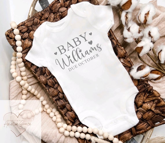 Personalised Pregnancy Announcement Baby Vest Baby Announcement
