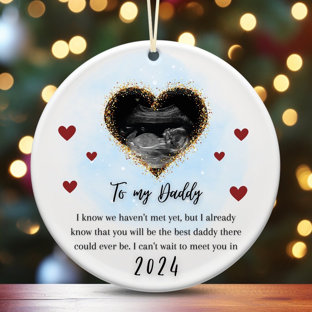 PERSONALISED Baby Scan Bauble Christmas Decoration for Daddy Etsy UK